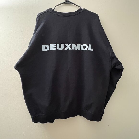 Deuxmoi ORIGINAL Anon Pls Black Crewneck Sweatshirt 2XL, Exclusive Celeb Merch - Picture 1 of 5